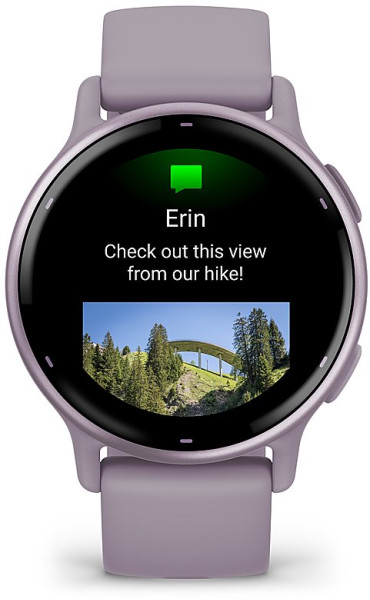 Garmin Vivoactive 5 Metallic Orchid безел с Orchid корпус и силиконова каишка 010-02862-13