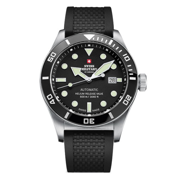 Swiss Military By Chrono SMA34075.01SET BLACK със силиконова каишка – classicwatches.bg