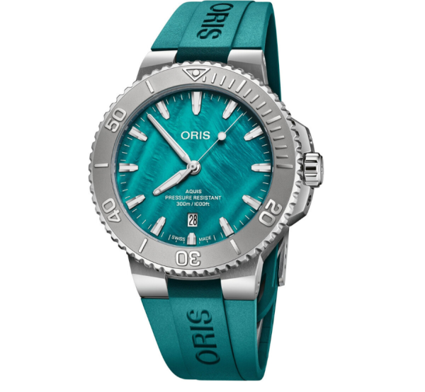Часовник Oris 733 7789 4187-Set – аква зелен циферблат – classicwatches.bg
