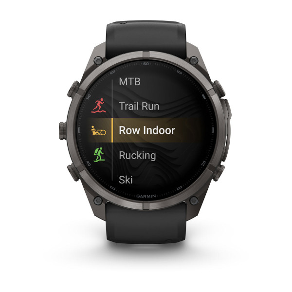 Garmin Fenix 9 Pro inReach Carbon Gray DLC Titanium с Black/Pebble Grey силиконова каишка 010-04337-11