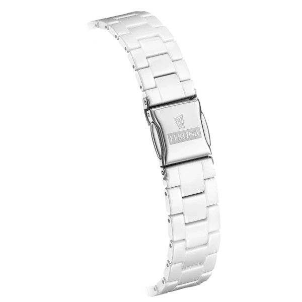 festina дамски часовник бял циферблат керамична верижка classicwatches.bg