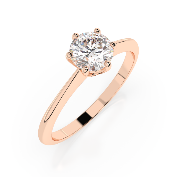 пръстен cara 101-10027 18к розово злато с gia диамант 0.5 ct елегантен модел classicwatches.bg
