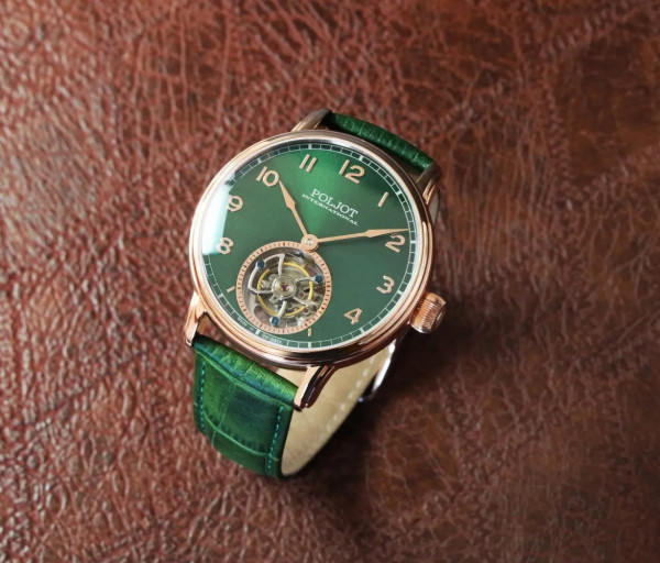 Часовник Poljot International 3400.T-XVIII-GR с турбийон на 6 часа – classicwatches.bg