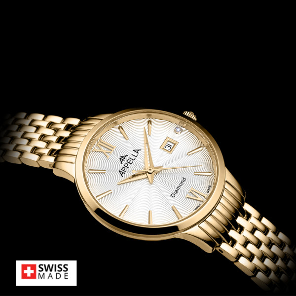 Appella часовник L50012.1163DQ сапфир кристал swiss made classicwatches.bg