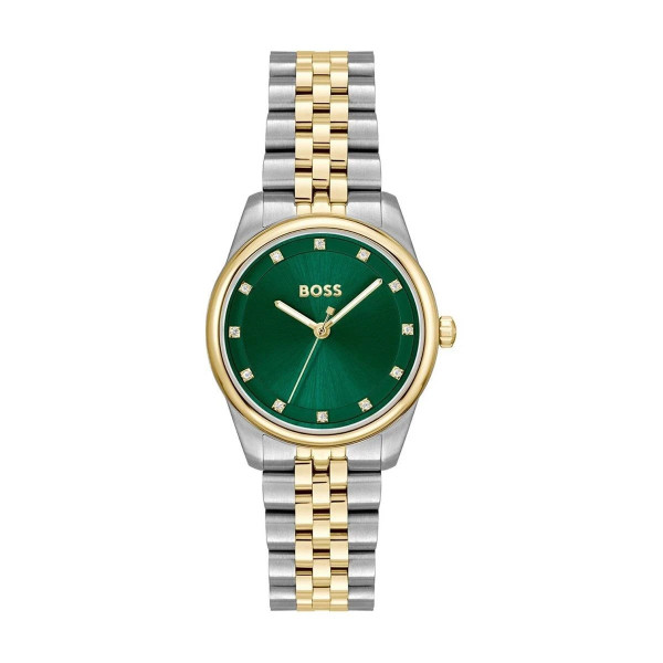 часовник hugo boss 1502834 дамски със зелен циферблат classicwatches.bg