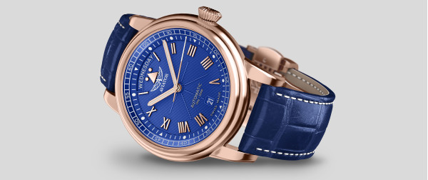 aviator v.3.35.2.277.4 синя кожена каишка ClassicWatches.bg