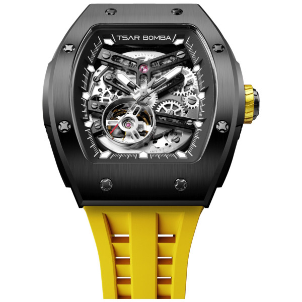 TSAR BOMBA T-Elemental Automatic Black Yellow TB8228A-05