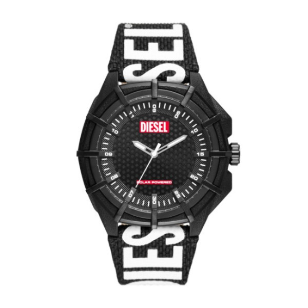 Мъжки соларен часовник Diesel DZ4654 с черна каишка от рециклиран материал – ClassicWatches.bg