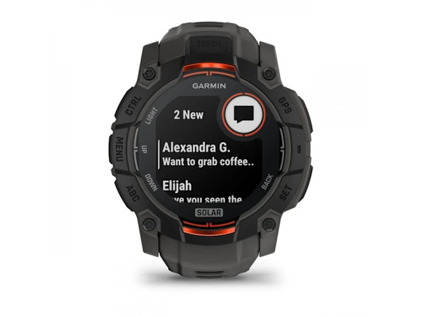 GARMIN INSTINCT 3 SOLAR 50ММ BLACK С CHARCOAL КАИШКА 010-02935-00