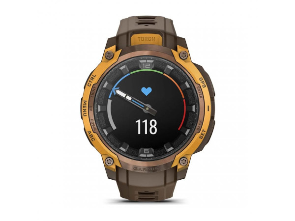 Garmin Instinct Crossover AMOLED Bronze/Sunburst – LED фенер, multi-band GPS SatIQ™ и спортни профили – ClassicWatches.bg4