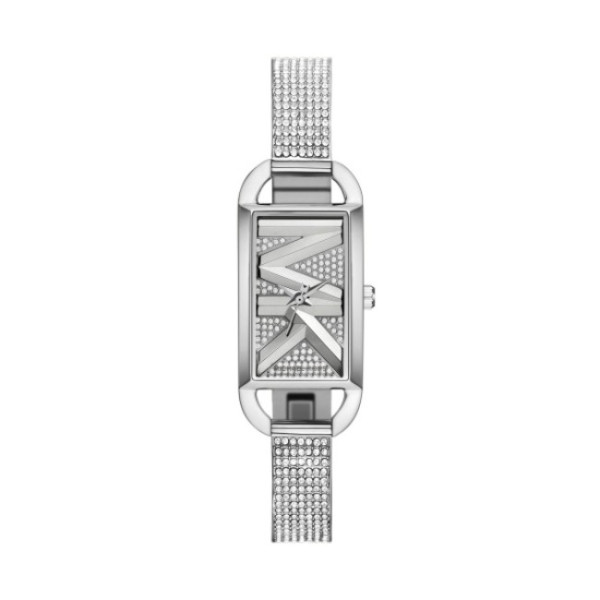 дамски часовник michael kors mk4841 – правоъгълен сребрист циферблат и тънка верижка от благородна стомана – изглед отпред – ClassicWatches.bg