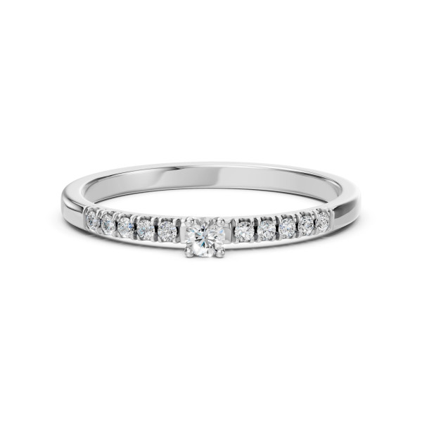 Cara пръстен с диаманти 0.07+0.10 ct – ЗЛАТНО БИЖУ 14К K101-10126/2W(2.6)/14K