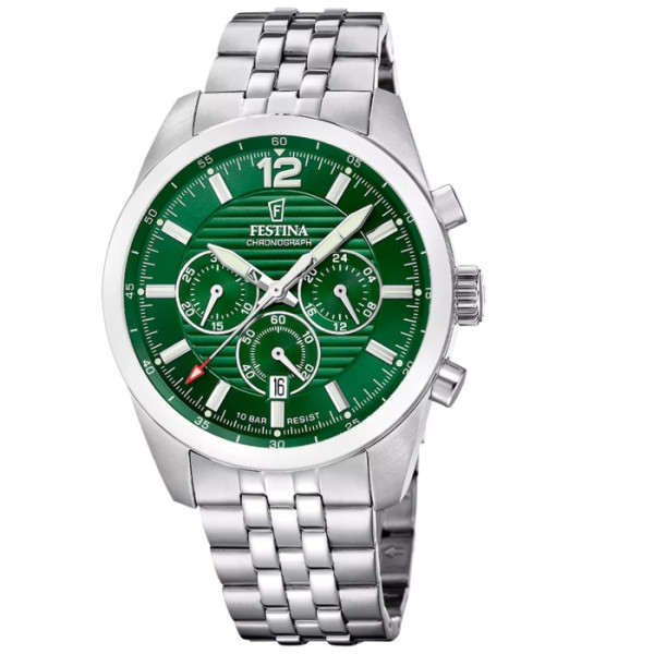 Festina F20742/2 мъжки хронограф със зелен циферблат – classicwatches.bg