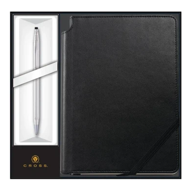 Комплект Cross Classic Century® - Lustrous Chrome, химикалка и тефтер, А5