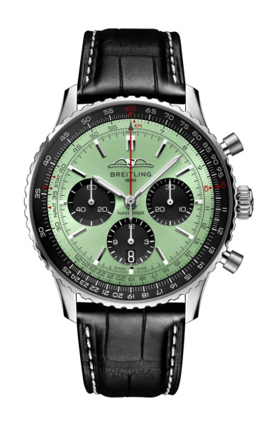 BREITLING NAVITIMER B01 CHRONOGRAPH MINT GREEN 43MM MEN'S WATCH AB0138241L1P1