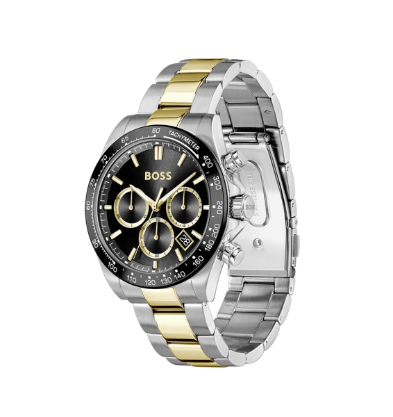 HUGO BOSS 1514269 мъжки спортно-елегантен хронограф с жълто PVD – classicwatches.bg