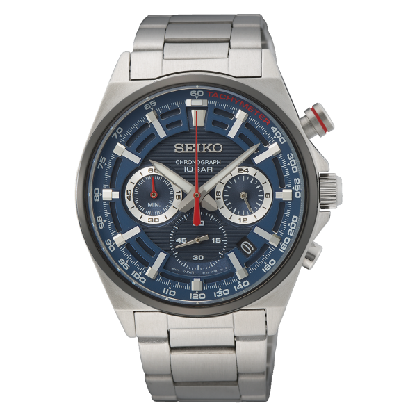 SEIKO SPORT CHRONO RACING 41MM MEN'S WATCH SSB407P1