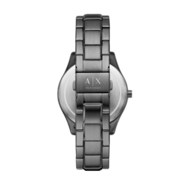 мъжки часовник armani exchange ax1880 – корпус и верижка от благородна стомана с gunmetal покритие, изглед отзад – оригинален от ClassicWatches.bg
