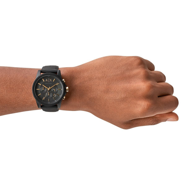 Armani Exchange AX7105 с черна силиконова каишка 22 мм classicwatches.bg