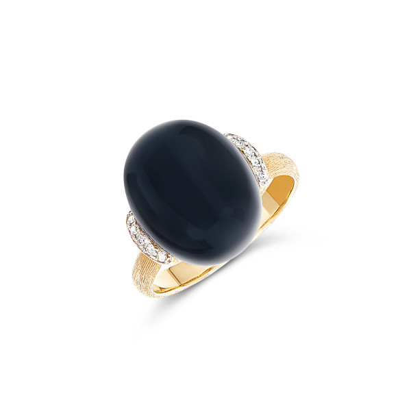 Nanis Dancing Mystery Black Onyx Big пръстен оникс, диаманти AS1-599