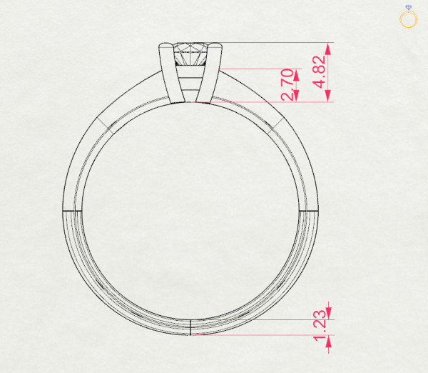 Cara пръстен с диамант 0.30 ct GIA сертификат K101-10021R