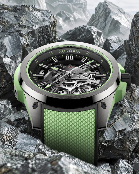 Norqain Wild One Skeleton Titanium Mint Green N3000.26T01.B01