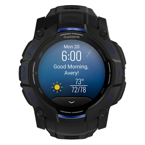 ЧАСОВНИК GARMIN INSTINCT CROSSOVER AMOLED BLACK С BLACK LIMITED EDITION 50MM 010-03020-03