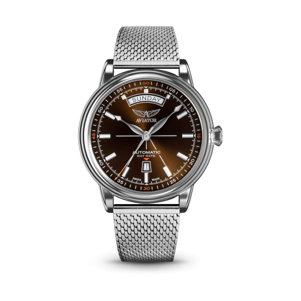 Часовник aviator класически дизайн с миланска верижка classicwatches.bg