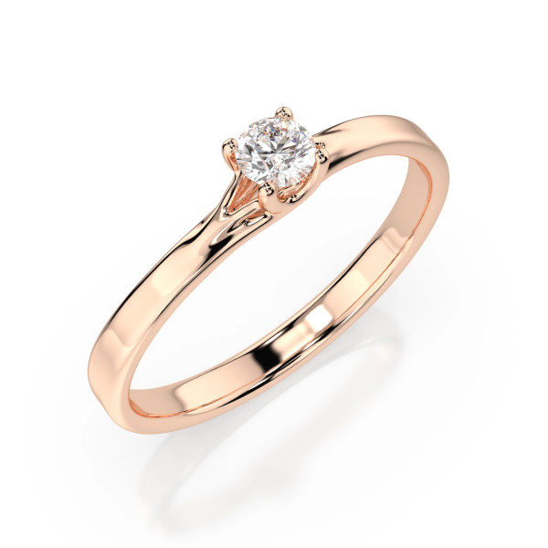 Cara пръстен с диамант 0.10 ct – ЗЛАТНО БИЖУ 14К K101-10014R(3.0)/14K