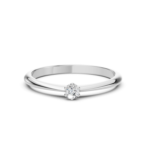 Cara пръстен с диамант 0.10 ct – ЗЛАТНО БИЖУ 14К K101-10027W(3.0)/14K
