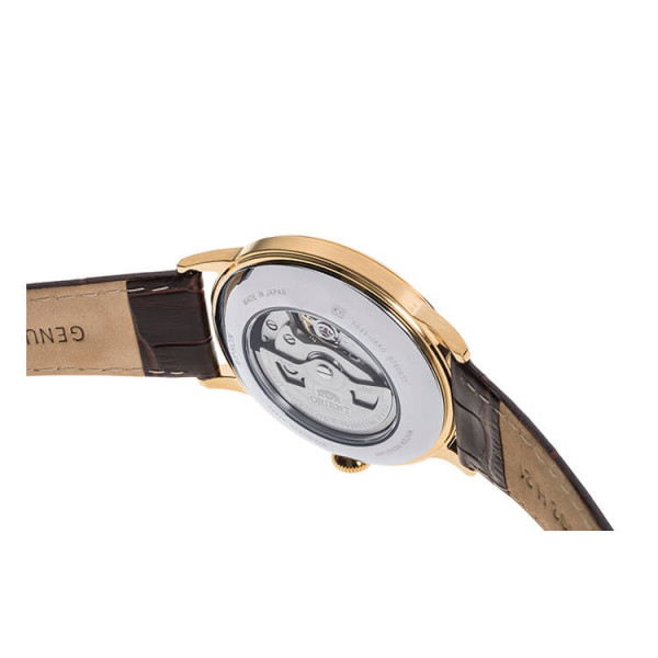 мъжки часовник Orient RA AP0004S автоматичен кожена каишка бял дисплей classicwatches.bg