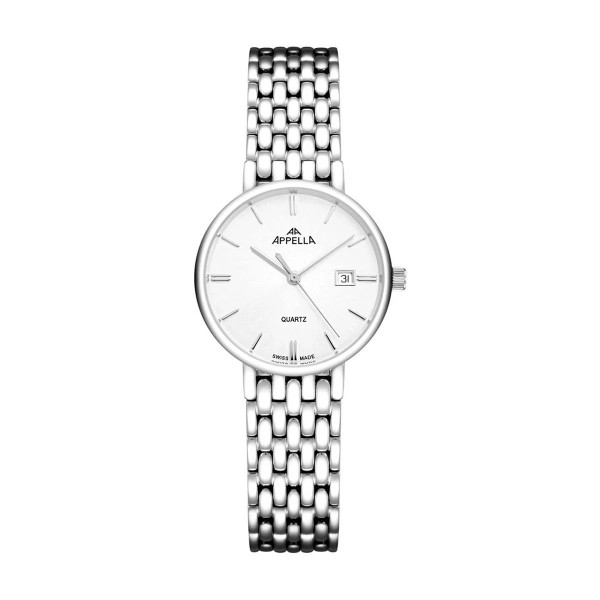 часовник Appella L32007.5113Q със сребрист циферблат и дата classicwatches.bg