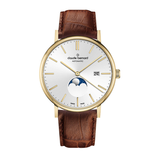 Claude Bernard Slim Line Automatic Moon Phase 80501 37J AID