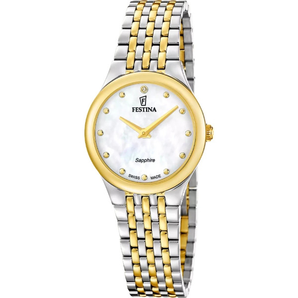 часовник festina swiss f20097 1 дамски биколор classicwatches.bg
