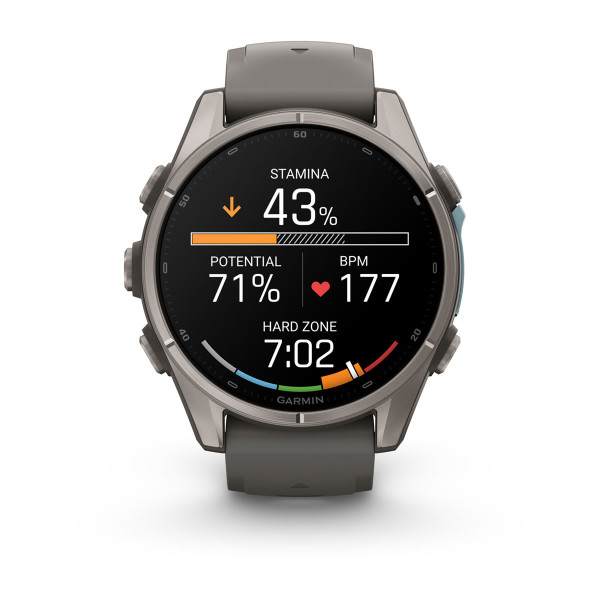 Garmin Fenix 9 Titanium с Pebble Grey силиконова каишка 010-04761-11