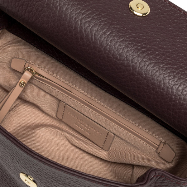 ДАМСКА ЧАНТА ЕСТЕСТВЕНА КОЖА- РЪЧНА ИЗРАБОТКА GIANNI CHARINI 10710 PLUM