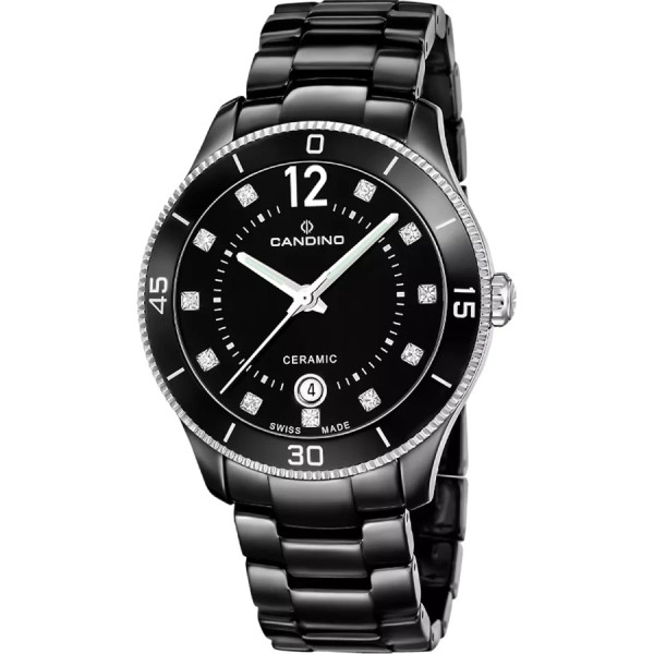 candino c4795/3 черен циферблат с камъни classicwatches.bg
