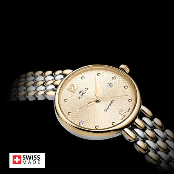 часовник Appella L50014.2171DQ два диаманта дата classicwatches.bg