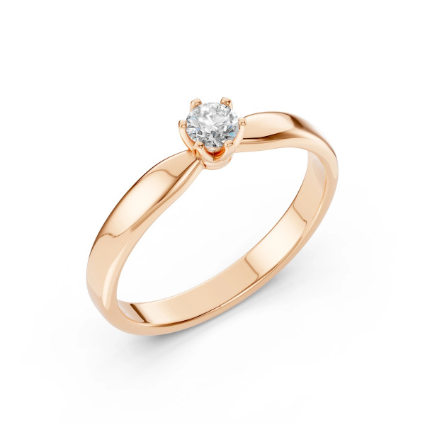 Cara пръстен с диамант 0.20 ct – ЗЛАТНО БИЖУ 14К K101-10040R(3.7)/14K