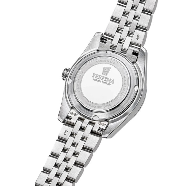 дамски часовник festina swiss сребриста верижка луксозен дизайн
