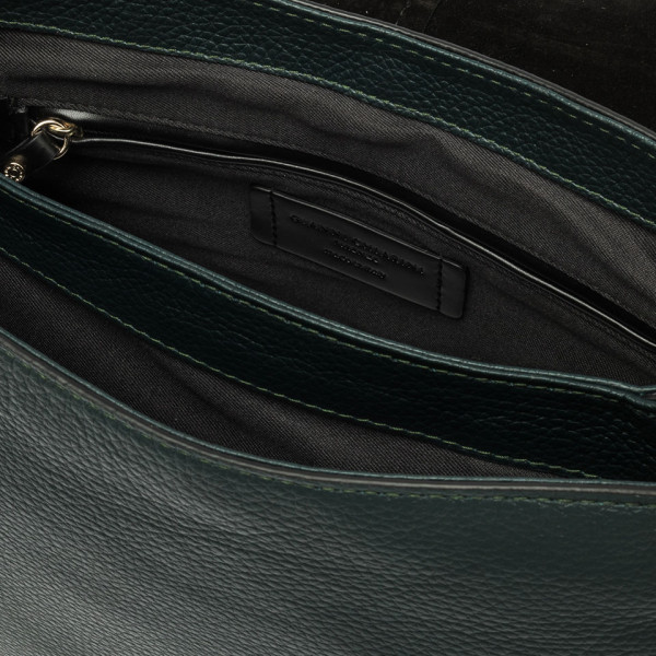 ДАМСКА ЧАНТА ЕСТЕСТВЕНА КОЖА- РЪЧНА ИЗРАБОТКА GIANNI CHARINI 6037/DEEP GREEN
