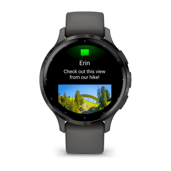 Garmin Venu 3S Slate безел с Pebble Gray корпус и силиконова каишка 010-02785-00