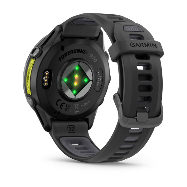 Garmin Forerunner 970 Carbon Grey DLC Titanium с Black корпус и Black/Translucent Whitestone каишка 010-02969-10