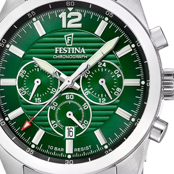 Festina F20742/5 мъжки хронограф със зелен циферблат – classicwatches.bg