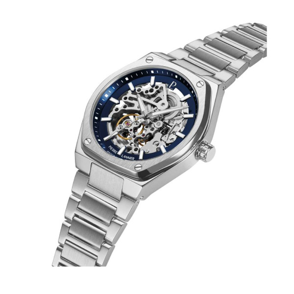 Pierre Lannier 308G161 часовник със син циферблат и стоманена верижка ClassicWatches.bg
