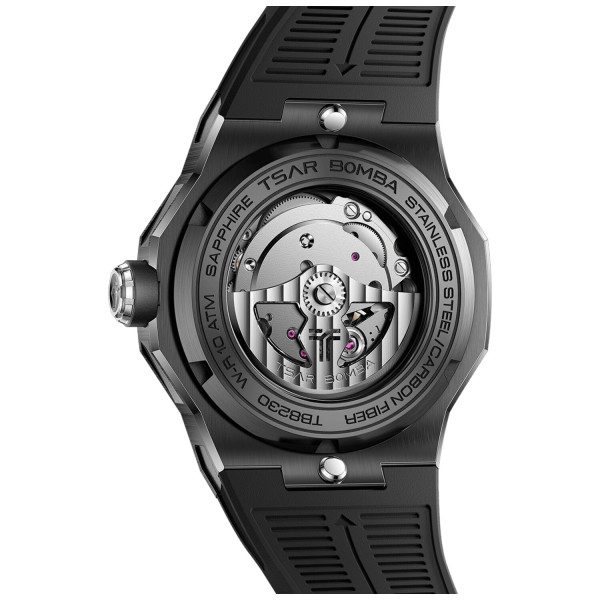 TSAR BOMBA Electron-Carbon-X II Carbon Fiber Automatic Black TB8230-02