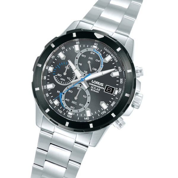 Lorus RZ607AX9 мъжки соларен хронограф с черен циферблат – ClassicWatches.bg