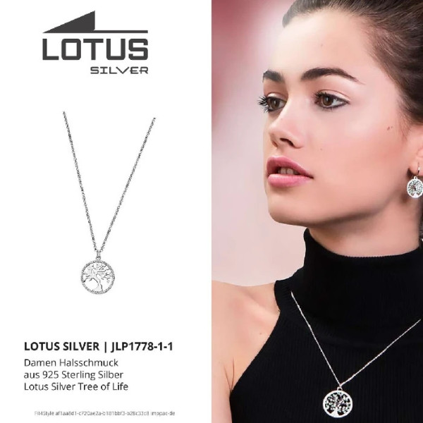 Lotus Silver сребърно колие LP1778-1/1