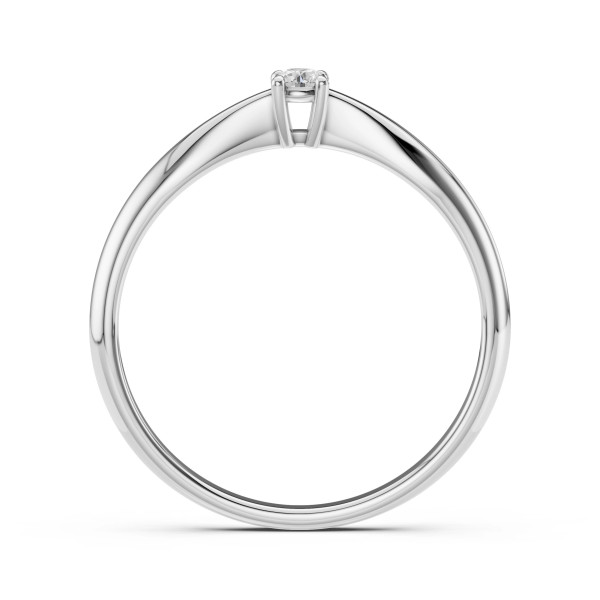 Cara пръстен с диамант 0.10 ct – ЗЛАТНО БИЖУ 14К K101-10021W(3.0)/14K
