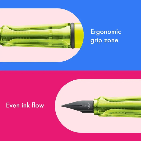 Писалка Lamy Safari - Neon Yellow, F перо